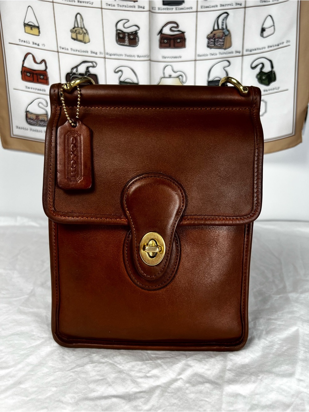 Vintage Coach Murphy Bag 9930 British Tan Leather Crossbody USA Made Pre-1994 - Picture 2 of 16